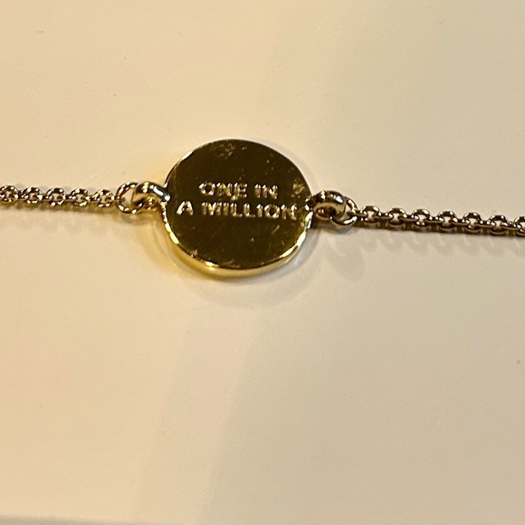 Gold Chain Bracelet with E Charm - Picture 3 of 4